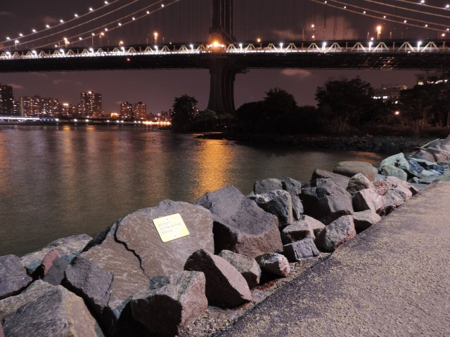 Light reflecting on the East River.